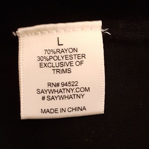 Say What? Black Long Sleeve Sweater Dress with Faux Leather Shoulder Pat… - Picture 11 of 11